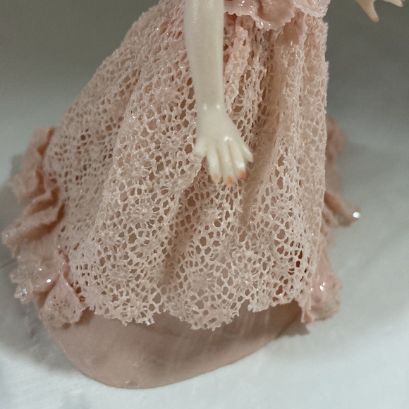 Jamar-Mallory 1954 Victorian Porcelain Lady Vintage Dipped Lace Dress Figurine - Picture 6 of 9